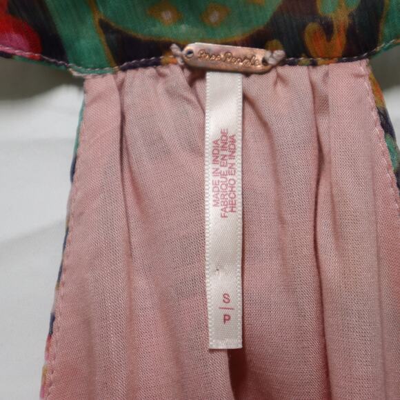 Free People Size S Strawberry Sleeveless Halter Top Paisley Multicolor - Picture 10 of 11